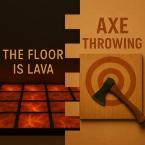 Lava floor + kirvių mėtymo 2 asmenų pramogų terapija